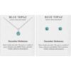 December (Blue Topaz) Birthstone Necklace & Earrings Set Created with Zircondia® Crystals buy online shopping cheap sale