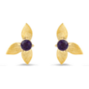 Demeter's Grace African Amethyst Floral Stud Earrings buy online shopping cheap sale