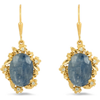 Demeter’s Romance Kyanite & Topaz Floral Drop Earrings