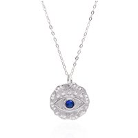 Derya Evil Eye Coin Necklace | 925 Sterling Silver