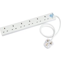 Draper 6 Socket Protected Extension Lead 240v 0.75m