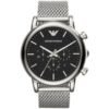 Emporio Armani AR1808 46mm Classic Chronograph Black Dial Men's Watch buy online shopping cheap sale