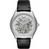 Emporio Armani AR60003 Automatic Black Leather Skeleton Men's Watch buy online shopping cheap sale