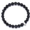 Faceted Black Onyx Gemstone Charm Stretch Bracelet buy online shopping cheap sale