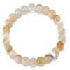 Faceted Yellow Quartz Gemstone Charm Stretch Bracelet buy online shopping cheap sale