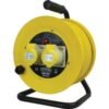 Faithfull 2 Socket Cable Extension Reel 110v 50m buy online shopping cheap sale