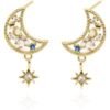 Fleur Moon Earrings | 18K Gold Plated buy online shopping cheap sale