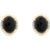 Forever Classic Onyx & Diamonds Oval Stud Earrings buy online shopping cheap sale