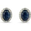 Forever Classic Sapphire & Diamonds Oval Stud Earrings buy online shopping cheap sale