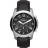 Fossil FS4812 Grant Chronograph Black Leather Men's Watch buy online shopping cheap sale