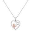 Girl and Horse Heart Necklace Created with Zircondia® Crystals buy online shopping cheap sale