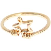 Gold 925 Silver Authentic Star Ring