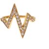 Gold 925 Silver Womens Clear CZ 18K Ring buy online shopping cheap sale