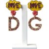 Gold Crystal LOVE DG Clip On Dangling Jewelry Earrings buy online shopping cheap sale