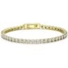 Gold Plated 3mm Tennis Bracelet Created with Zircondia® Crystals buy online shopping cheap sale