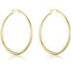 Gold Plated 50mm Hoop Earrings buy online shopping cheap sale