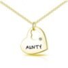 Gold Plated Aunty Heart Necklace Created with Zircondia® Crystals buy online shopping cheap sale