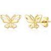 Gold Plated Butterfly Stud Earrings buy online shopping cheap sale