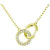 Gold Plated Circle Link Necklace Created with Zircondia® Crystals buy online shopping cheap sale