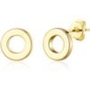 Gold Plated Circle Stud Earrings buy online shopping cheap sale