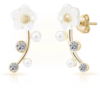 Gold Plated Daisy Climber Earrings Created with Zircondia® Crystals buy online shopping cheap sale