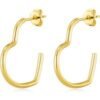 Gold Plated Heart Hoop Earrings buy online shopping cheap sale