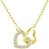 Gold Plated Heart Link Necklace Created with Zircondia® Crystals buy online shopping cheap sale