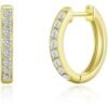 Gold Plated Hoop Earrings Created with Zircondia® Crystals buy online shopping cheap sale