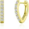 Gold Plated Huggie Hoop Earrings Created with Zircondia® Crystals buy online shopping cheap sale