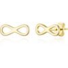 Gold Plated Infinity Stud Earrings buy online shopping cheap sale