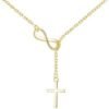 Gold Plated Infinity with Cross Necklace buy online shopping cheap sale