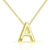Gold Plated Initial Necklace Letter A Created with Zircondia® Crystals buy online shopping cheap sale