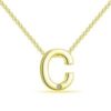 Gold Plated Initial Necklace Letter C Created with Zircondia® Crystals buy online shopping cheap sale