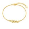 Gold Plated Leaf Chain Bracelet Created with Zircondia® Crystals buy online shopping cheap sale