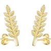 Gold Plated Leaf Earrings buy online shopping cheap sale