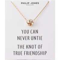 Gold Plated Love Knot Necklace with Quote Card