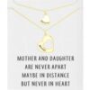 Gold Plated Mother and Daughter Necklace Set with Quote Card buy online shopping cheap sale