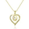 Gold Plated Mum I Love You Quote Necklace Created with Zircondia® Crystals buy online shopping cheap sale