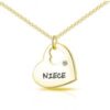 Gold Plated Niece Heart Necklace Created with Zircondia® Crystals