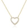 Gold Plated Open Heart Necklace Created with Zircondia® Crystals buy online shopping cheap sale