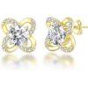 Gold Plated Orbit Earrings Created with Zircondia® Crystals buy online shopping cheap sale