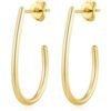 Gold Plated Oval Hoop Earrings buy online shopping cheap sale