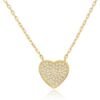 Gold Plated Pave Heart Necklace Created with Zircondia® Crystals buy online shopping cheap sale