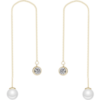 Gold Plated Pearl Thread Earrings Created with Zircondia® Crystals buy online shopping cheap sale