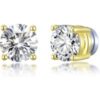 Gold Plated Round Magnetic Clip On Stud Earrings Created with Zircondia® Crystals buy online shopping cheap sale