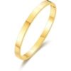 Gold Plated Stainless Steel Polished Bangle buy online shopping cheap sale