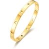 Gold Plated Stainless Steel Star Bangle buy online shopping cheap sale