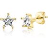 Gold Plated Star Earrings Created with Zircondia® Crystals buy online shopping cheap sale