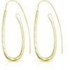 Gold Plated Sterling Silver Hammered Hoop Earrings buy online shopping cheap sale