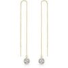 Gold Plated Sterling Silver Thread Earrings Created with Zircondia® Crystals buy online shopping cheap sale